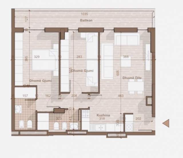 Tirane, shitet apartament 2+1 128 m² 820 Euro/m2