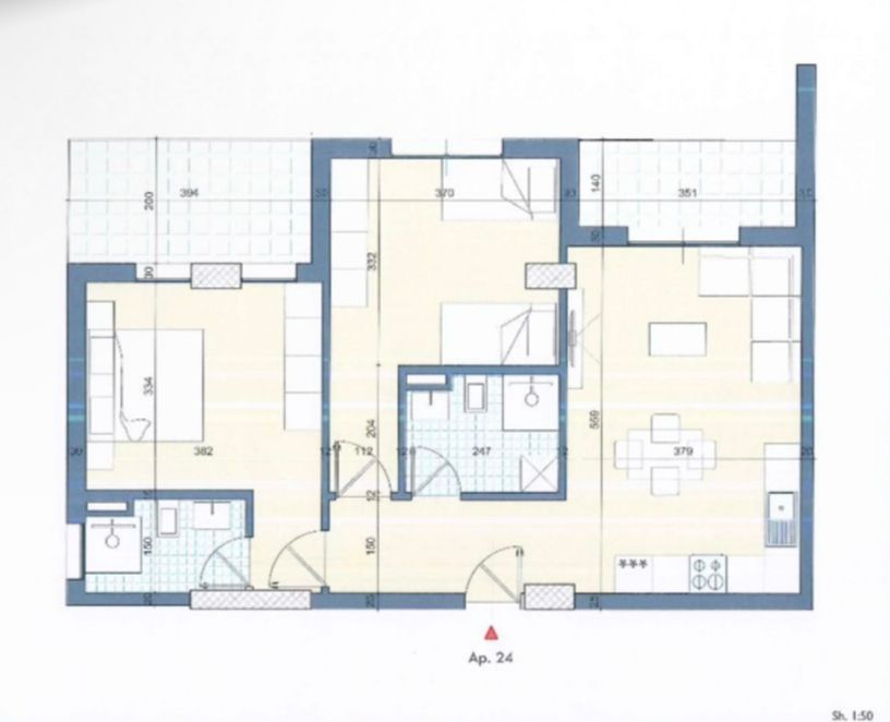 Durres, shitet apartament 2+1 Kati 3, 104 m² 125.299 € (Golem)
