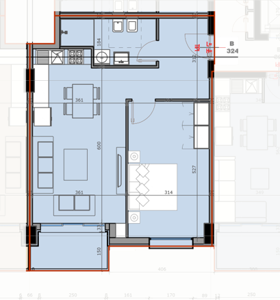 Tirane, shes apartament 1+1 Kati 3, 79m² 79.000 Euro (5 Maj)