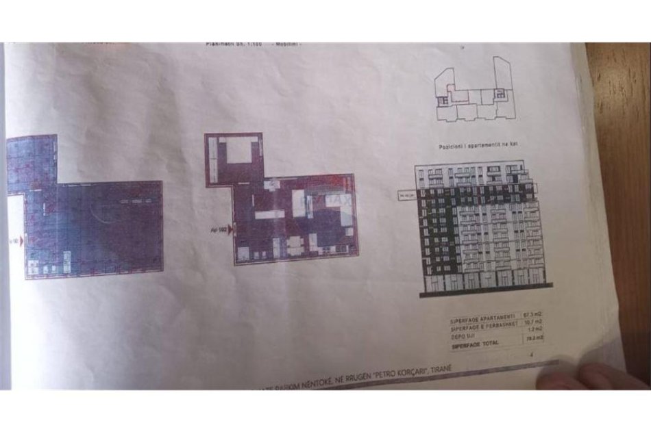 Tirane, shitet apartament 2+1 Kati 9, 79 m² 198,000 € (Rruga Petro Korcari - Prane Kika 2 - Komuna e Parisit)