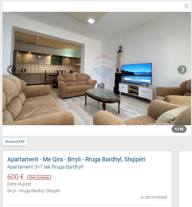 Tirane, jepet me qera apartament 3+1 Kati 4, 156 m² 600 € (RRUGA BARDHYL)