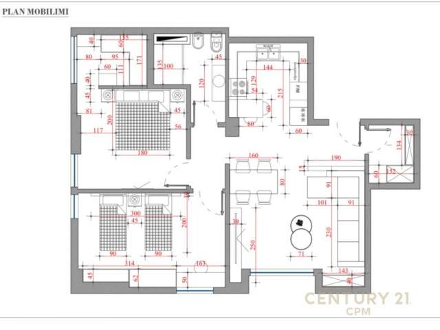 SHESIM APARTAMENT LUKSOZ NE DON BOSKO, 103 m² 180.000 Euro