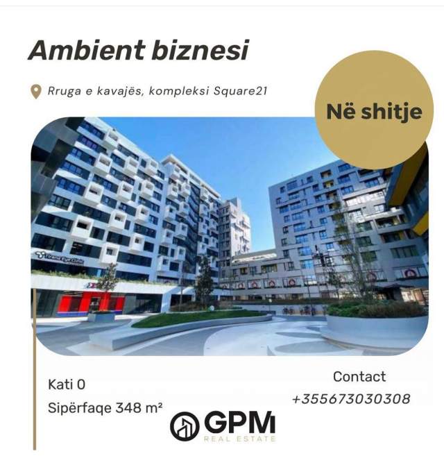 Tirane, shitet dyqan Kati 0, 348 m² 1.280.000 Euro Rruga e Kavajes , kompleksi Square 21