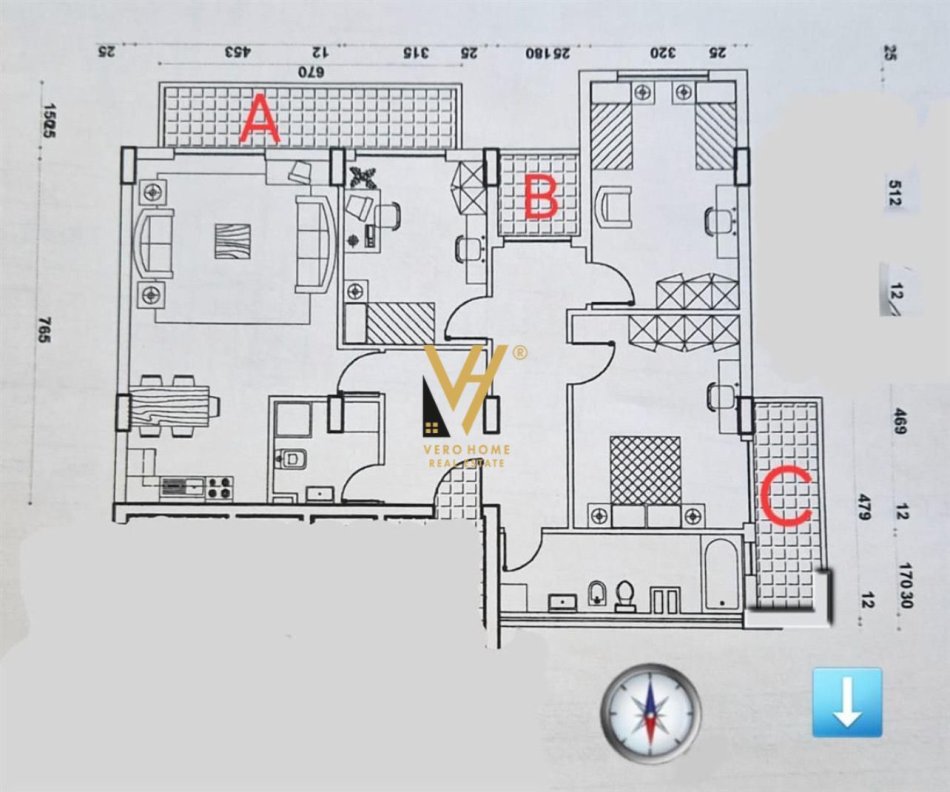 Shqiperi, jepet me qera zyre Kati 12, 157 m² 2.100 € (BLLOK)