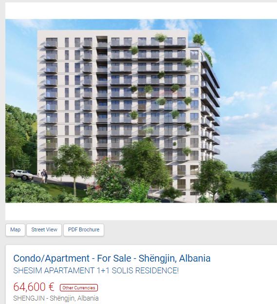 Lezhe Shengjin, shitet apartament 1+1 Kati 9, 60 m² 64.600 € (shengjin)
