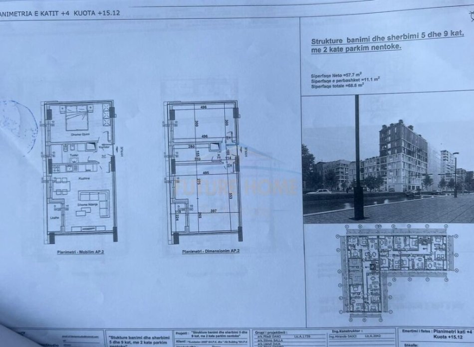 Tirane, shitet apartament 1+1 Kati 4, 69 m² 116.960 € (Bulevardi i Ri)