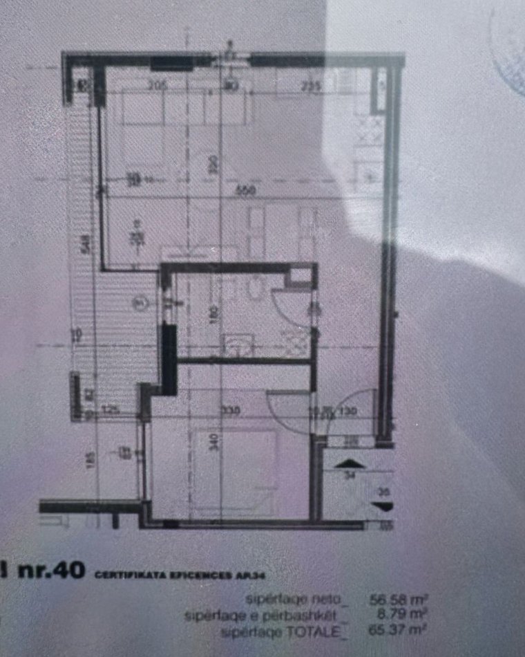 Tirane, shitet apartament 1+1 Kati 4, 65 m² 94.787 € (Fusha e Aviacionit)