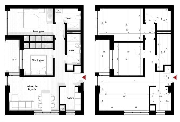 Tirane, shitet apartament 2+1 Kati 7, 104 m² 155.730 € (Rruga Siri Kodra)