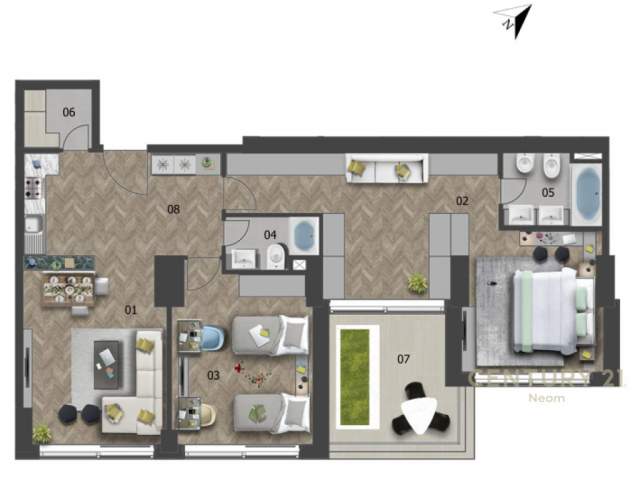Tirane, shes apartament 2+1 Kati 21, 553.326 Euro