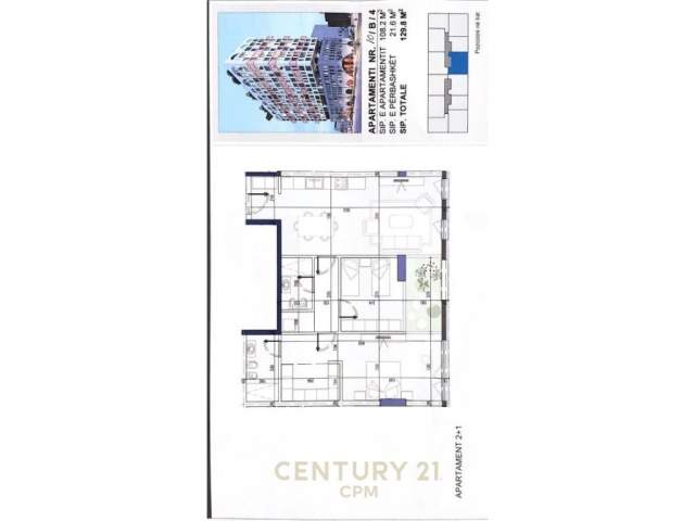 Tirane, shes apartament 2+1 252.000 Euro (Komuna e Parisit)