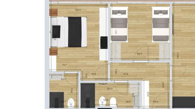 Tirane, shes apartament 2+1+BLK Kati 3, 109 m² 175.000 Euro (Kompleksi Seven)
