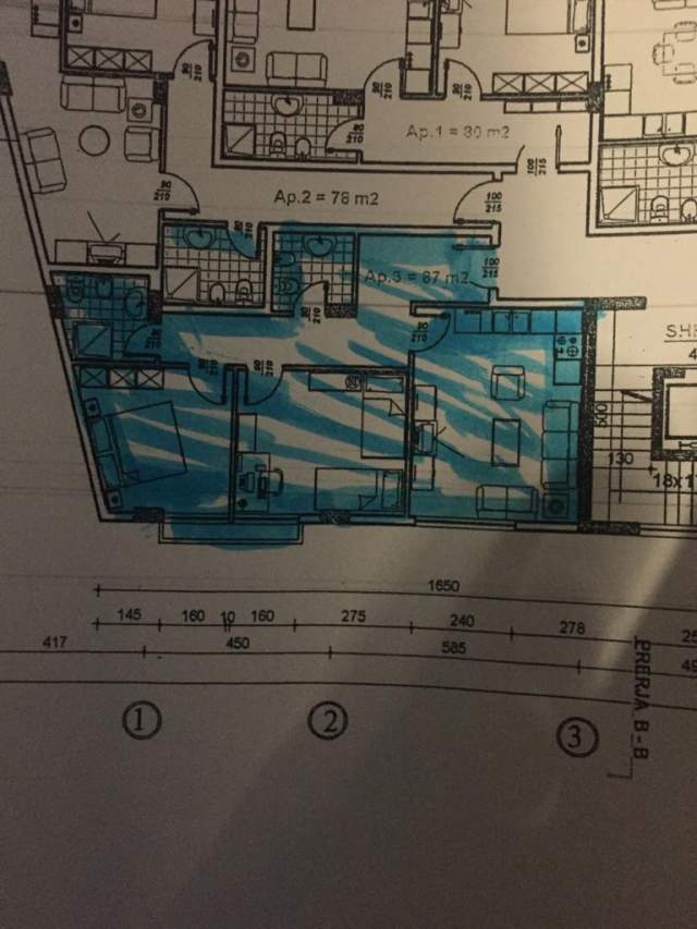 Tirane, shes apartament 2+1+BLK Kati 4, 87 m² 74.000 Euro (Don Bosko)