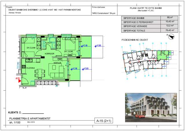 Vlore, shes apartament 2+1+BLK Kati 3, 89 m² 107,350 Euro (Himare)