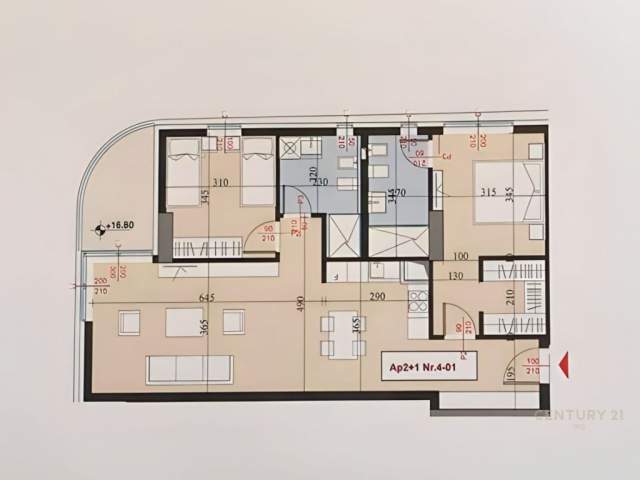 Tirane, ofert apartament Kati 4, 115 m² 387.000 Euro (Stadiumi Air Albania Tirana, Albania)