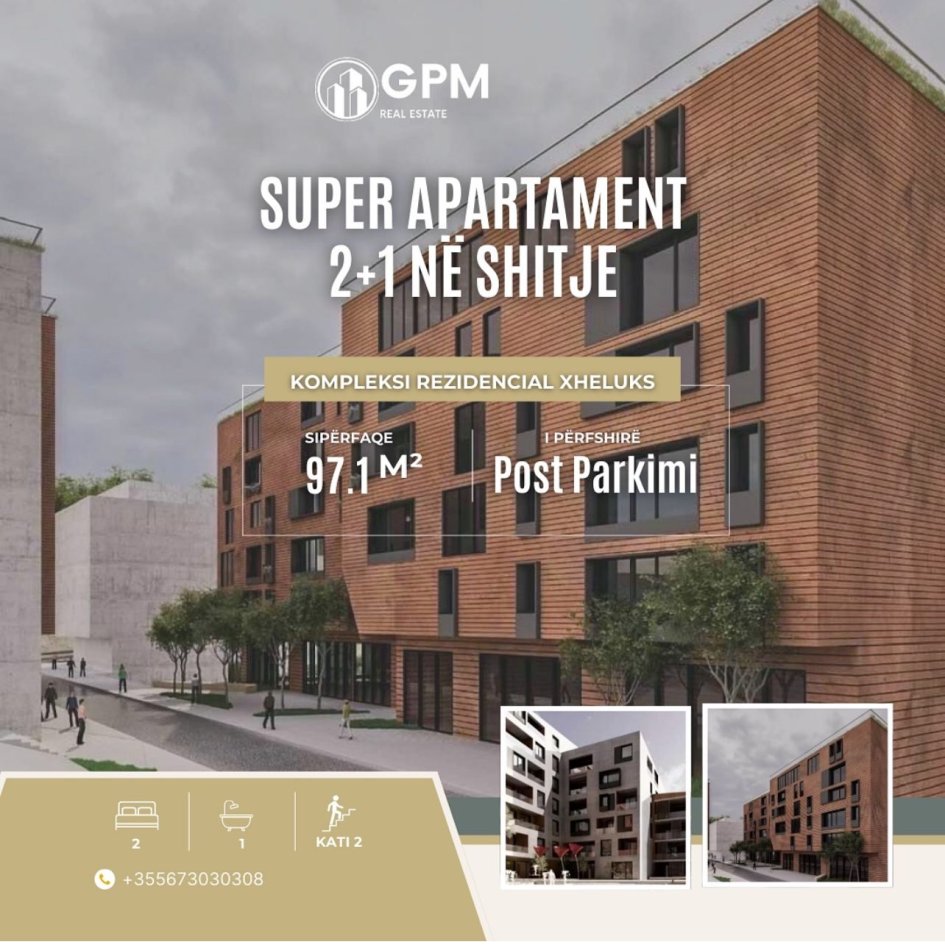 Tirane, shitet apartament 2+1 Kati 2, 97 m² 180.000 € (Rruga e Elbasanit)