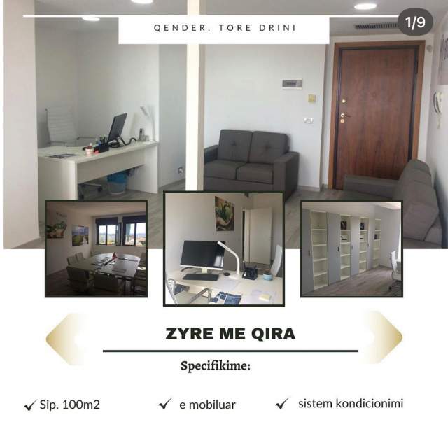 Tirane, jepet me qera zyre Kati 10, 100 m² 1.300 Euro ne Qender