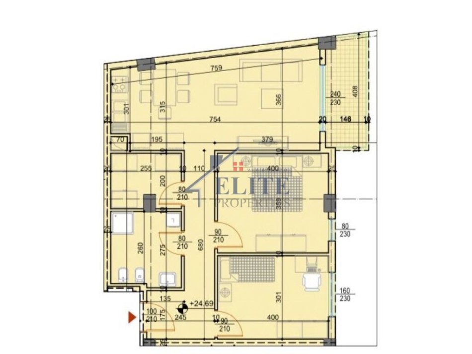 Tirane, shitet apartament 2+1+Ballkon Kati 7, 109 m² 136.250 € (Teodor Keko)
