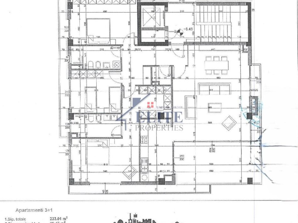 Tirane, shitet apartament 3+1 Kati 2, 233 m² 392.816 € (Tulipan Residence)