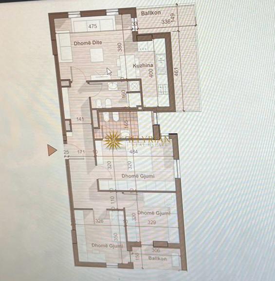 Tirane, shes apartament 3+1+BLK Kati 3, 140 m² 126.000 Euro (Univers City)