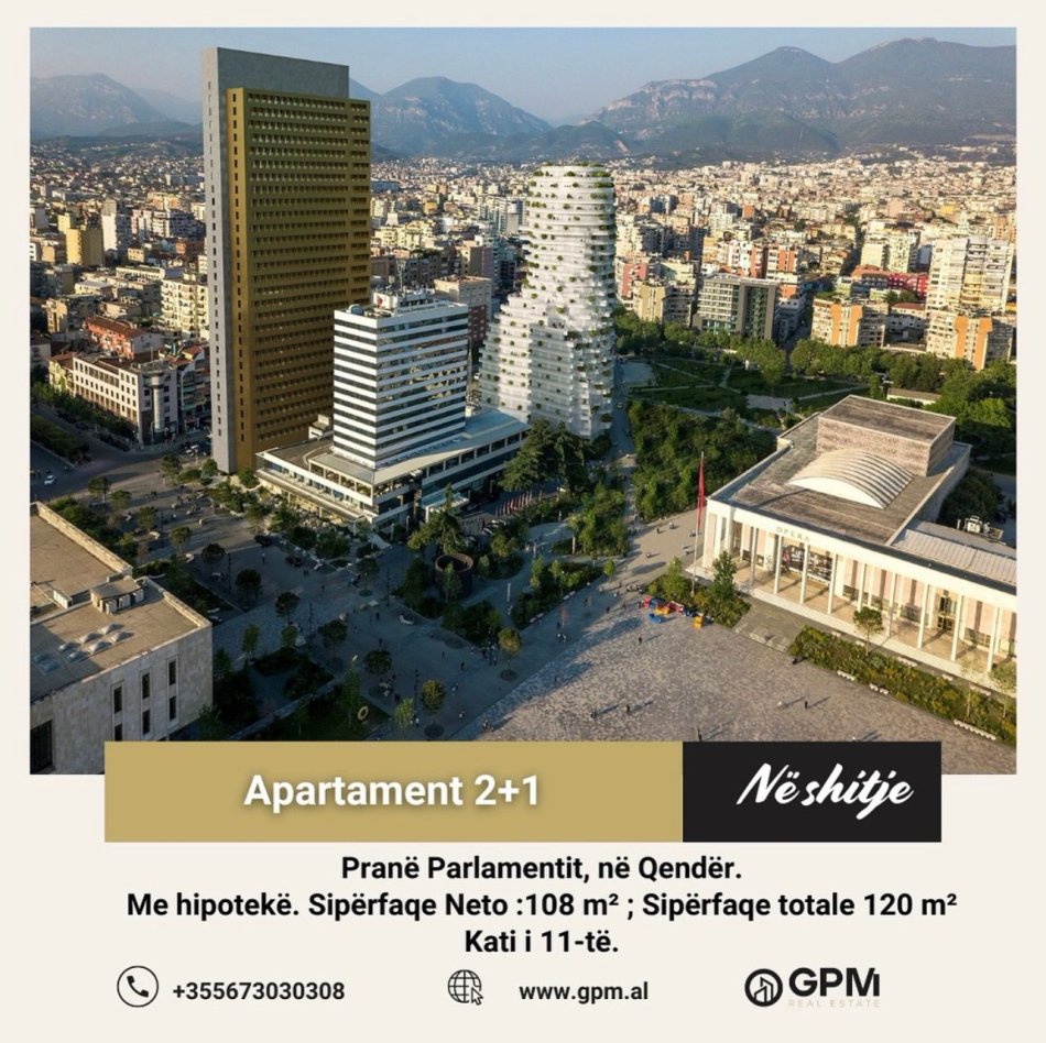 Tirane, shes 2+1+Ballkon, Kati 11, 120 m² 240,000 € (Qender te Tiranes)