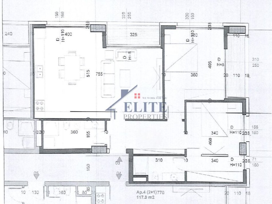 Tirane, shitet apartament 2+1 Kati 5, 124 m² 174.300 € (Bulevardi i Ri)