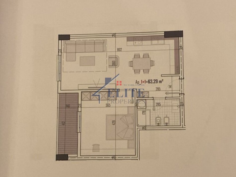 Tirane, shitet apartament 1+1+Ballkon Kati 1, 73 m² 80.146 € (Paskuqan)