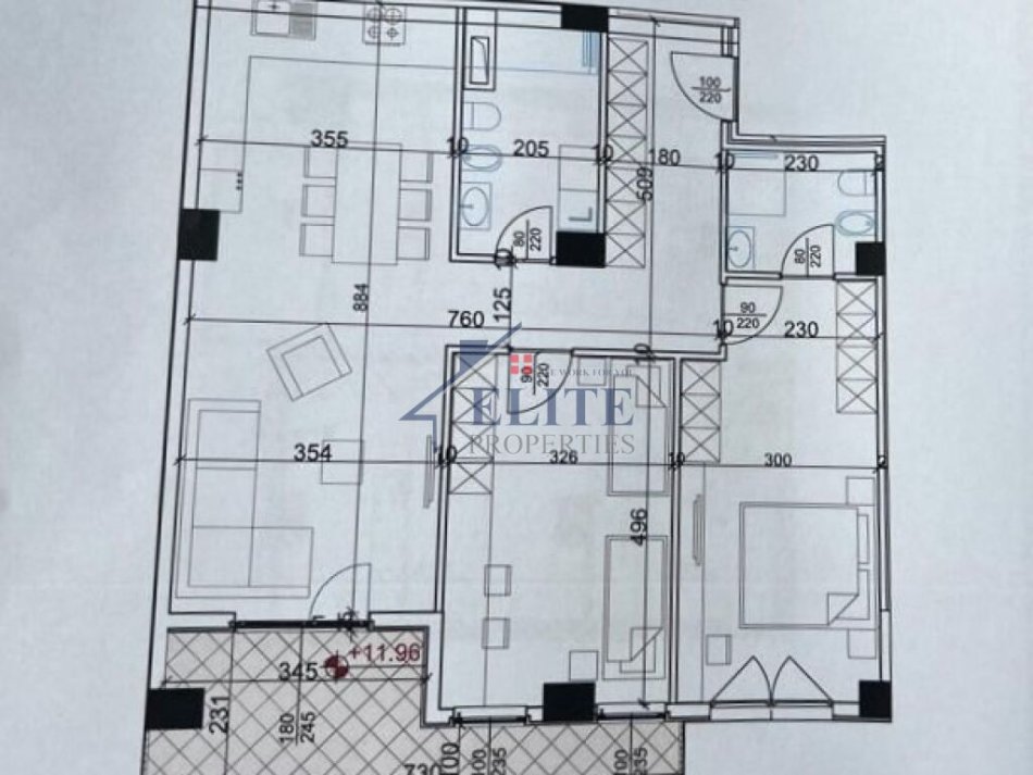 Tirane, shitet apartament 2+1+Ballkon Kati 7, 131 m² 190.385 € (Kompleksi Aura)