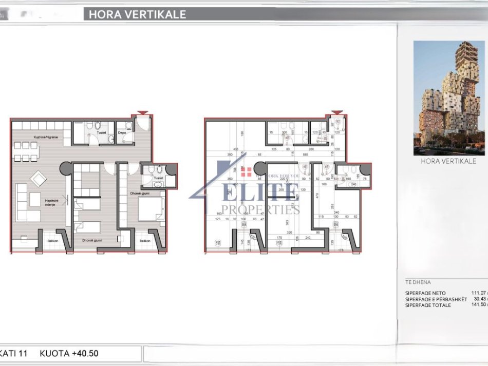 Tirane, shitet apartament 2+1+Ballkon Kati 11, 142 m² 353.750 € (Muhamet Gjollesha)