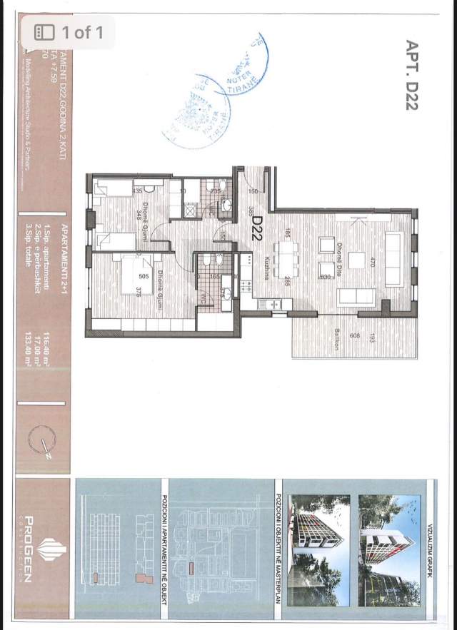 Tirane, shes apartament 3+1 Kati 1, 127 m² 165.000 Euro (Bulevardi i Ri)