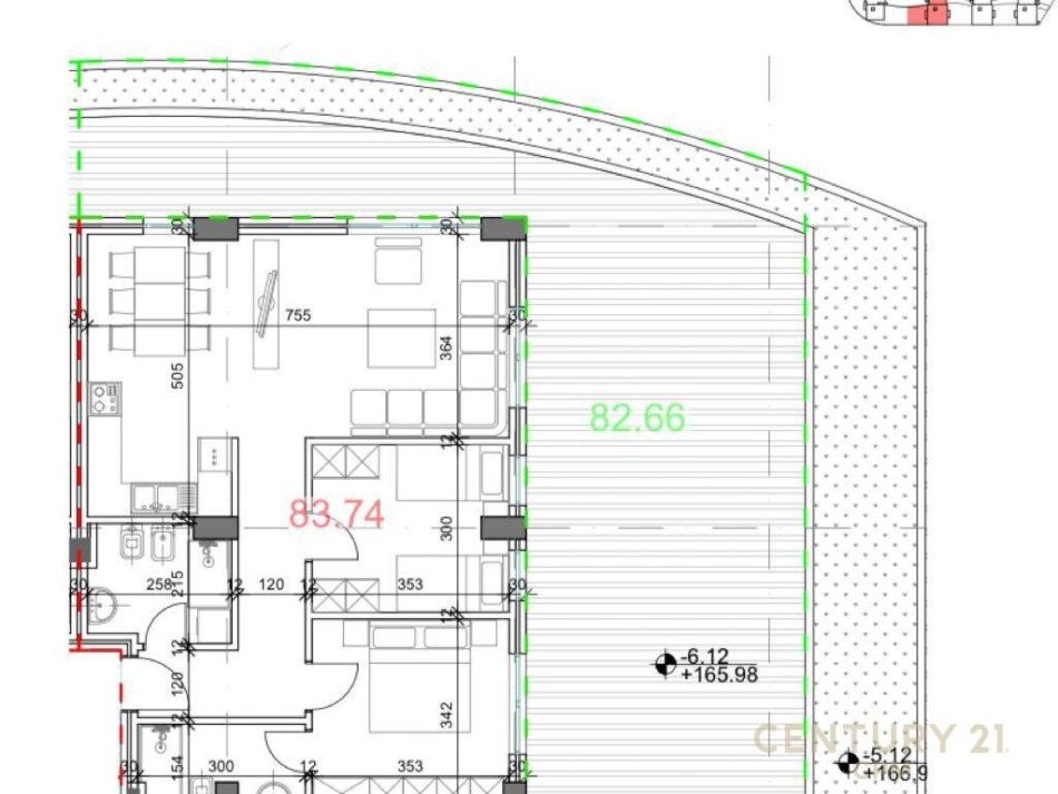 Tirane, shes apartament 2+1+2+VERANDE , 182 m² 225.000 € (Kodra e Diellit Residence)