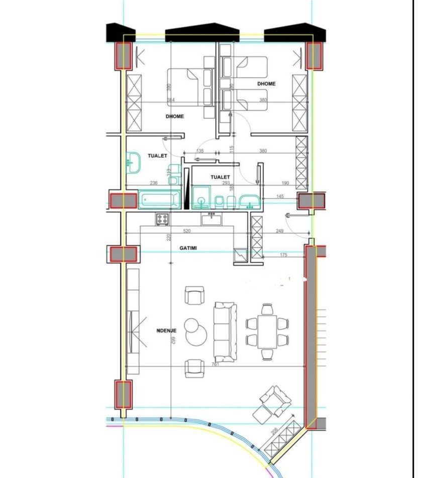 Tirane, shes apartament 2+1, Kati 9, 186 m2 579,000 € (Ekspozita Building)