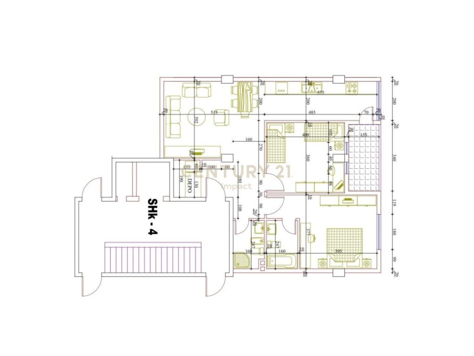 Tirane, shitet apartament 2+1 Kati 8, 95 m² 105.000 € (astir)