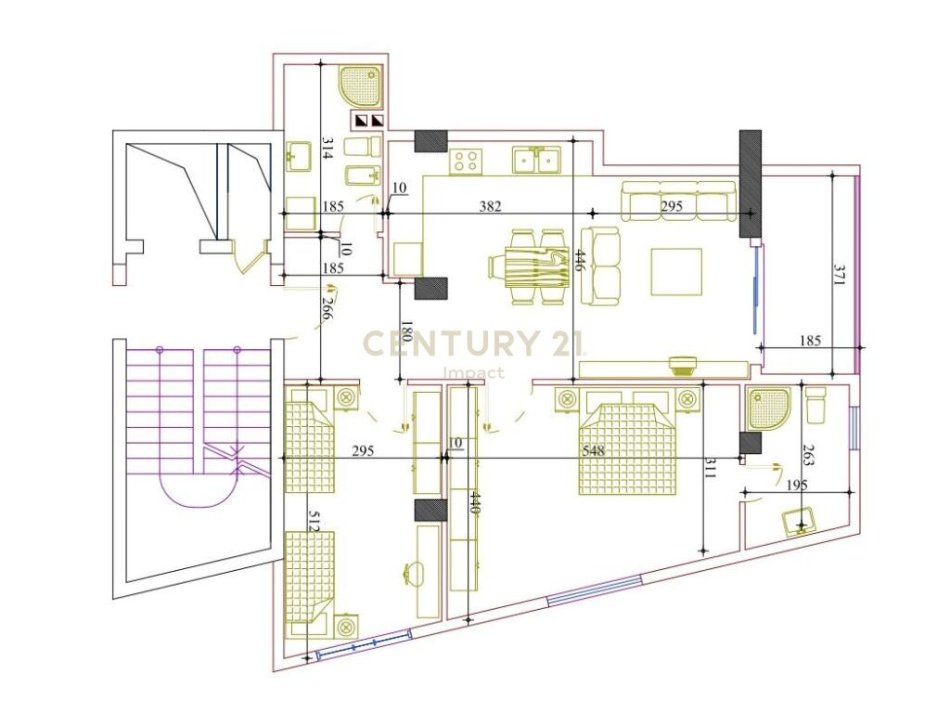 Tirane, shes apartament 2+1 Kati 9, 106 m² 115.500 € 