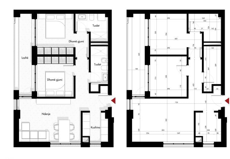 Tirane, shitet apartament 2+1 Kati 2, 104 m² 156.735 € (Rruga Siri Kodra)