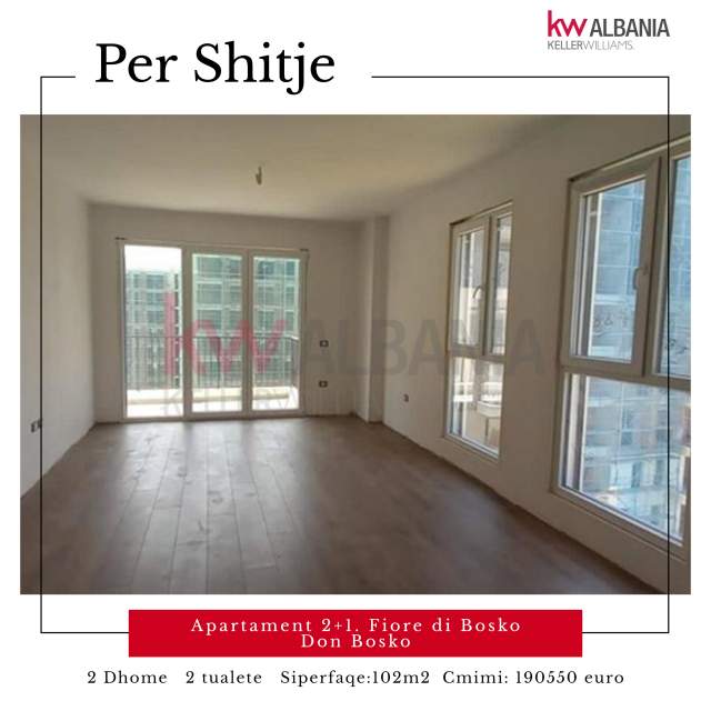 Tirane, shitet apartament Kati 6, 103 m² 190.550 Euro (Don Bosko,  Tiranë)