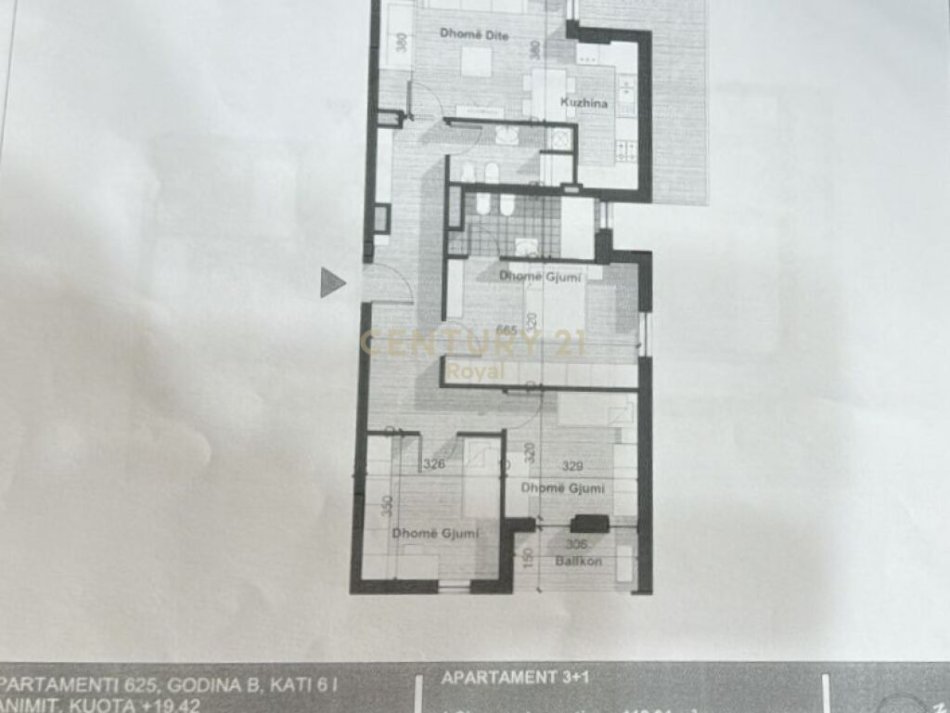 Tirane, shitet apartament 3+1 Kati 6, 140 m² 115.500 € 