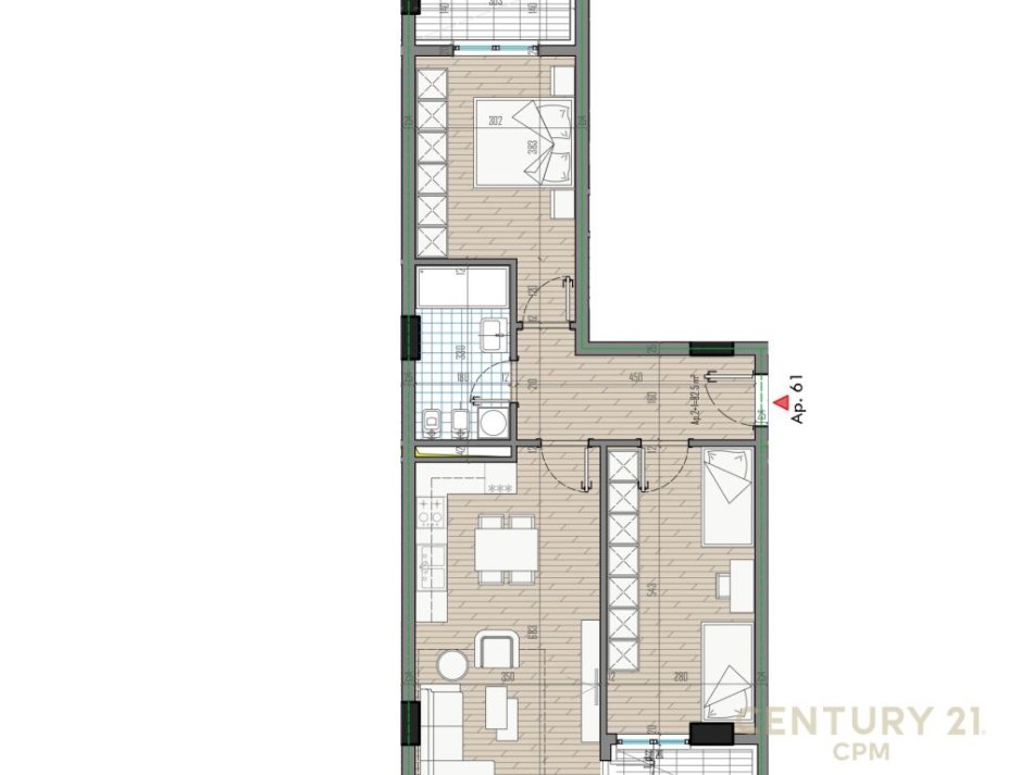 Tirane, shitet apartament 2+1 Kati 8, 97 m² 90.300 € (në rezidencën Univers City, prane QTU)