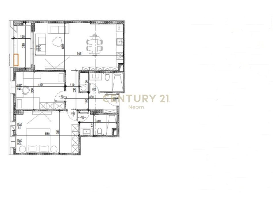 SHESIM APARTAMENT 2+1+2 tek Kompleksi Tirana Riverside‼️ Neom96177