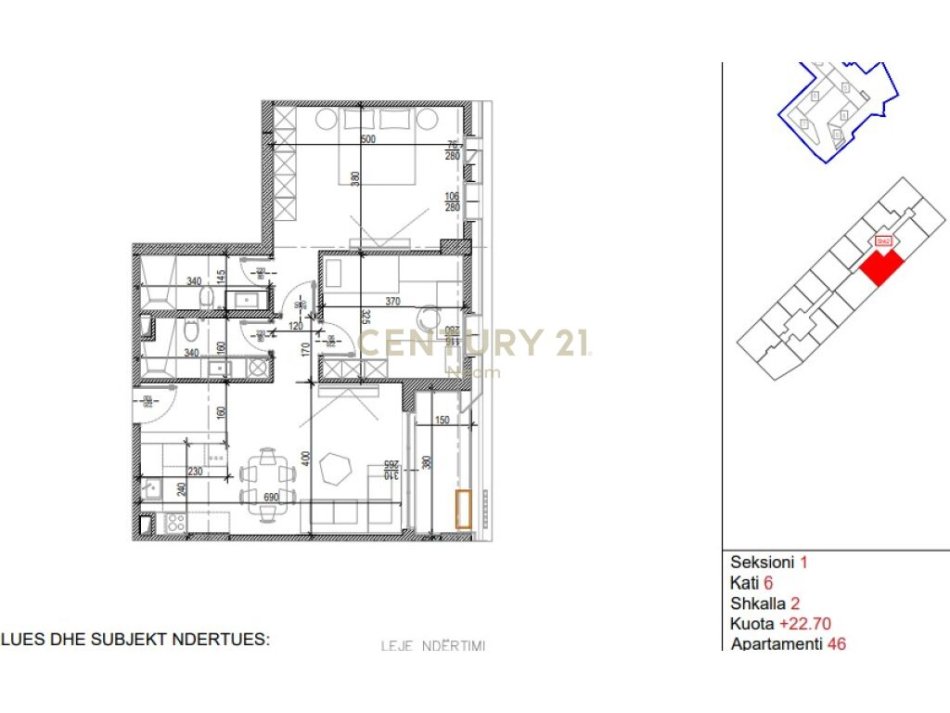 Tirane, shes apartament 2+1+2+Ballkon , 110 m² 204.240 € (Rruga e Kavajës)