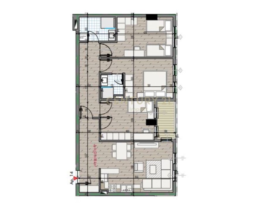 Tirane, shitet 3+1 Kati 2, 117 m² 112.000 € (Univers City)