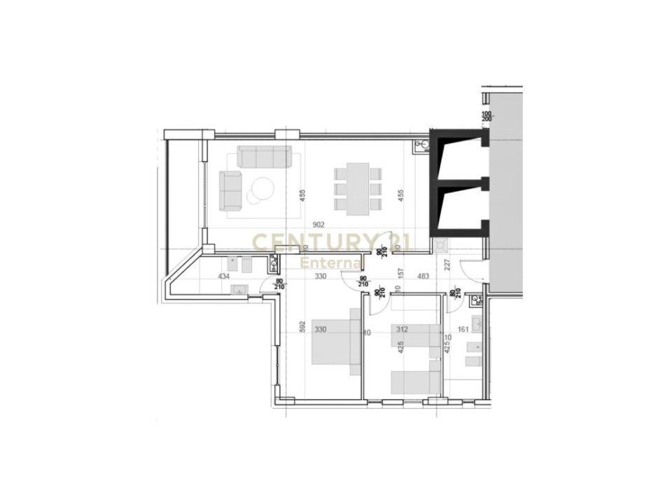 Tirane, shes apartament 2+1+Aneks+Ballkon Kati 8, 140 m² 307.000 € (Square 21)