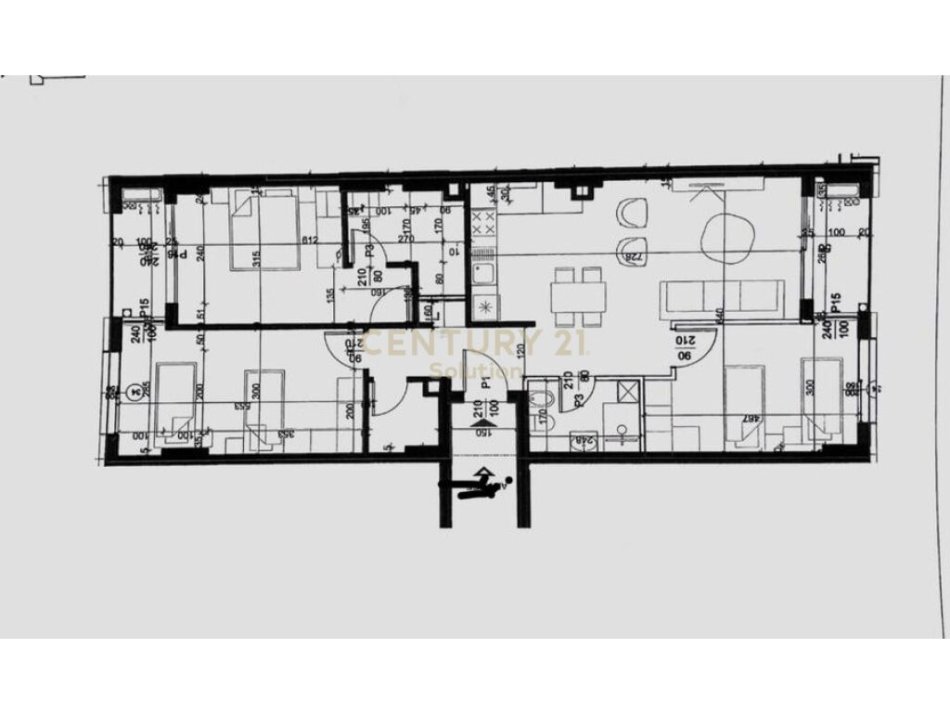 Tirane, shes apartament 3+1+Aneks+Ballkon Kati 8, 128 m² 198.000 € (PALLATIT ME SHIGJETA)