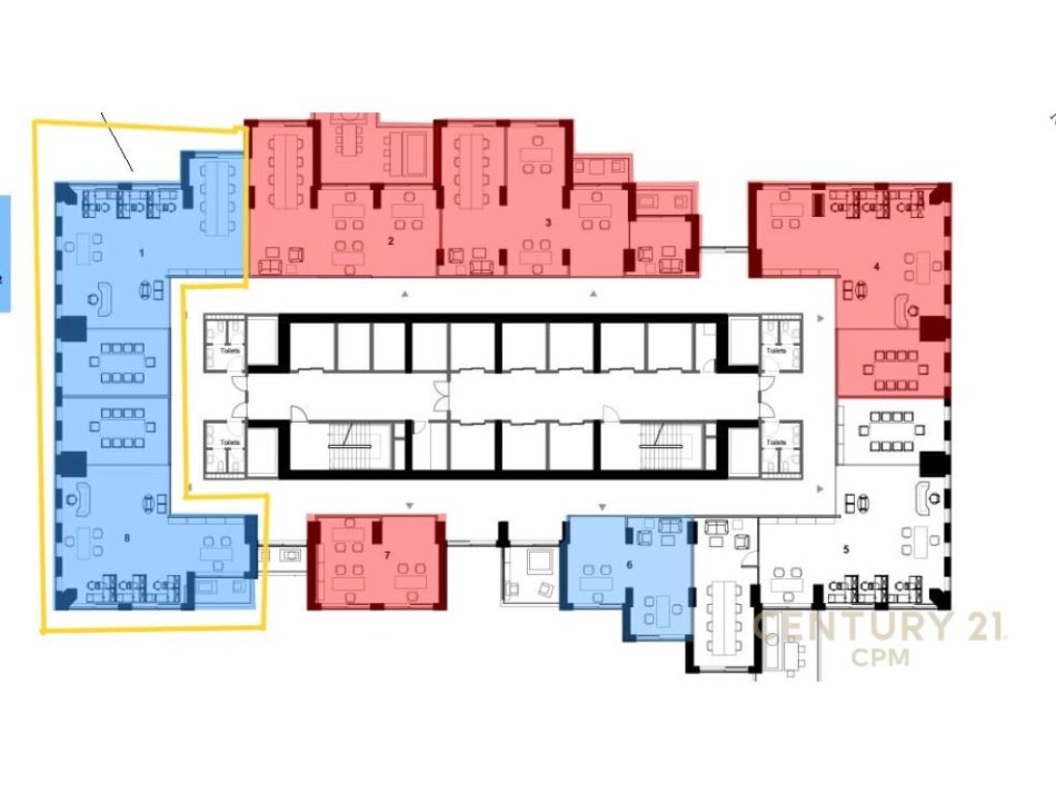 Tirane, jap me qera zyre , 461 m² 9.880 € (DOWNTOWN ONE, Rruga e Elbasanit)