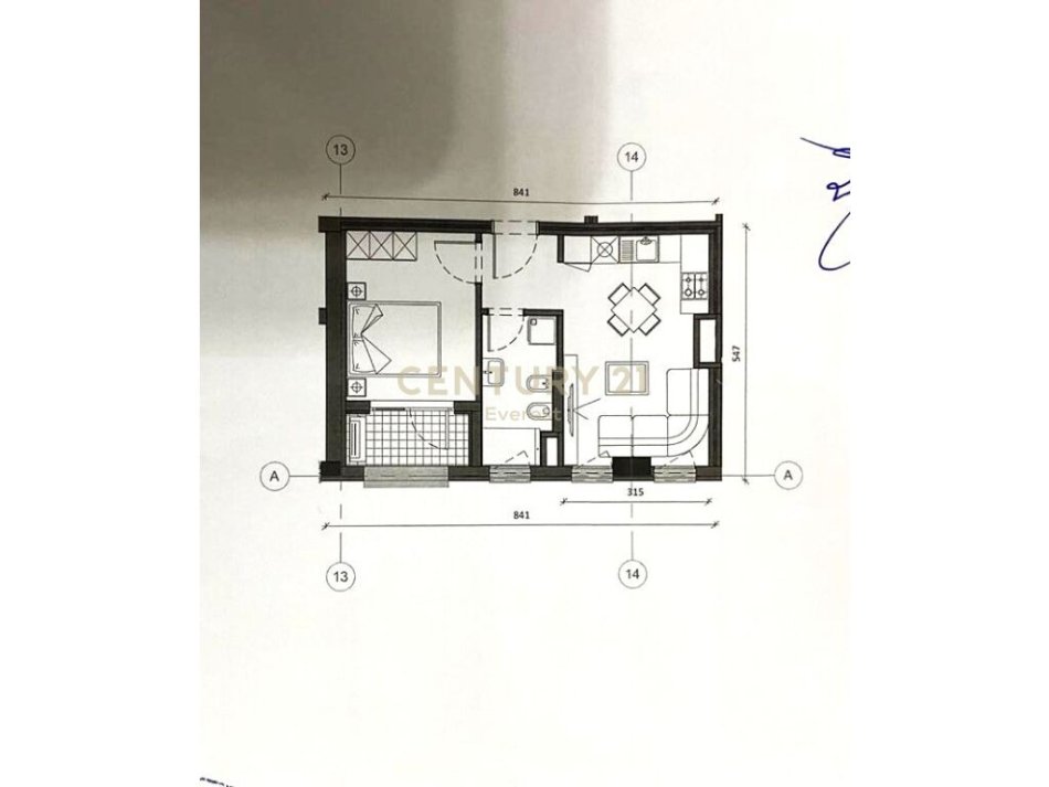 Tirane, shitet apartament 1+1 Kati 4, 54 m² 70.000 € (Ali Demi)