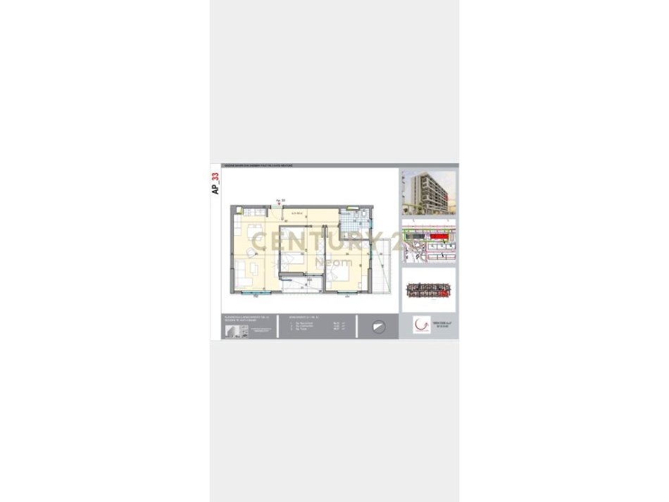 Tirane, shes apartament 2+1+Ballkon , 99 m² 105.435 € (Qendra Tregtare QTU)