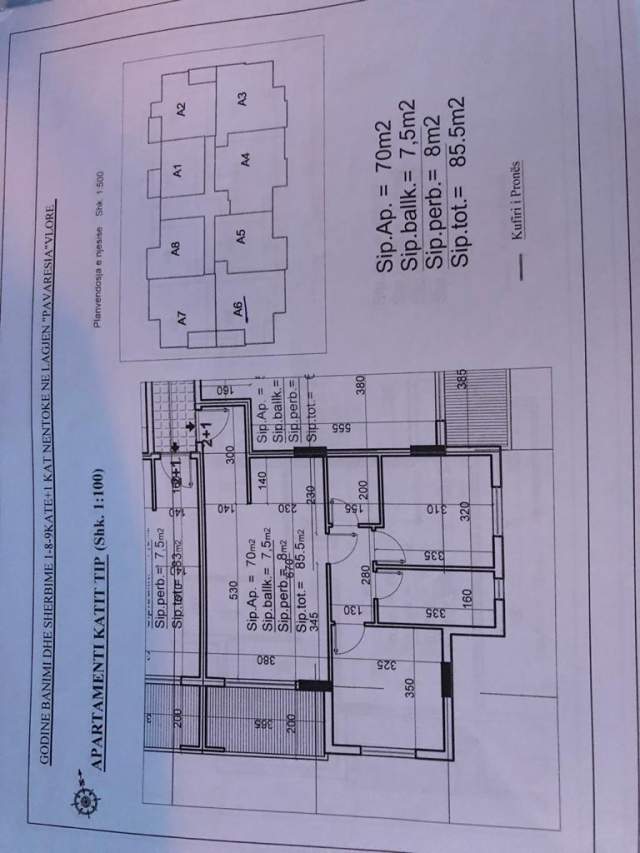 Vlore, shes apartament 2+1+BLK Kati 3, 86 m² 102.600 Euro (Lungo Mare)