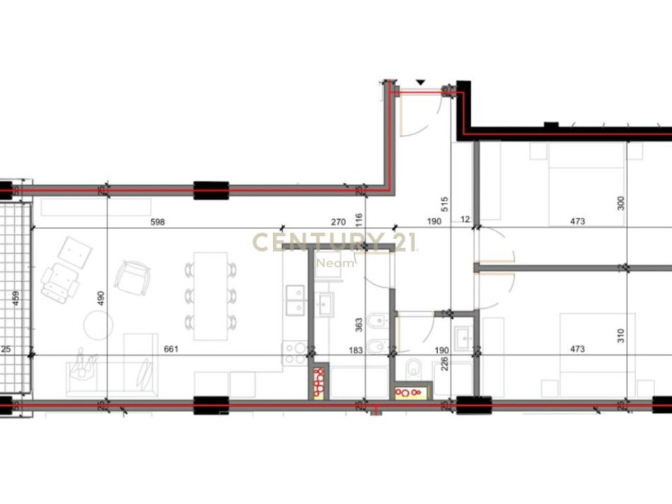 Tirane, shes apartament 2+1+Ballkon Kati 3, 113 m² 122.000 € (Shkoze)   Neom101695