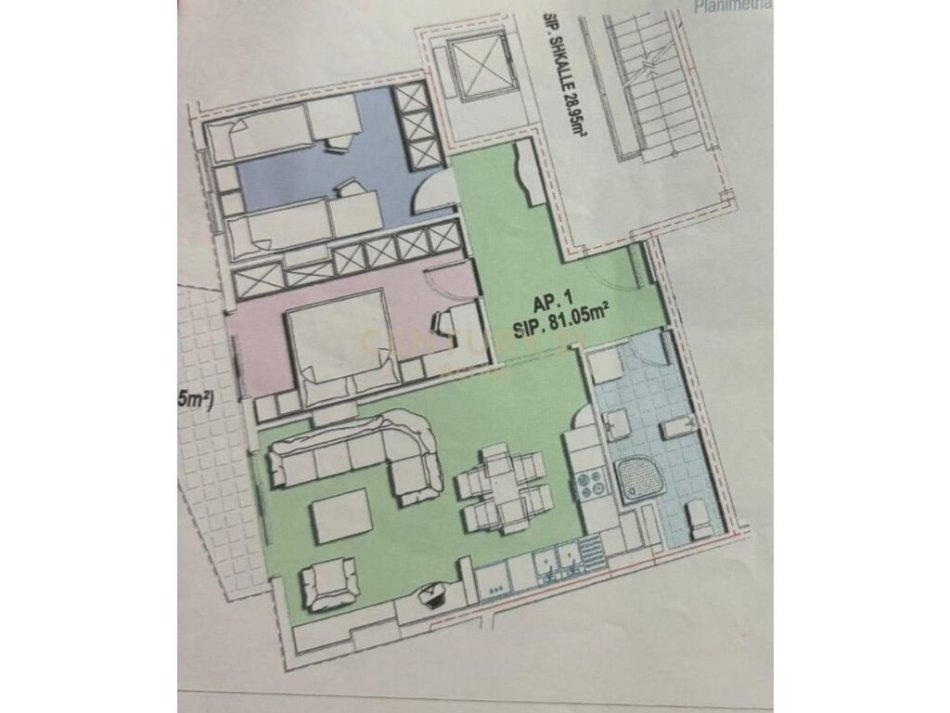 Tirane, shitet apartament 2+1+Ballkon Kati 8, 90 m² 105.000 € (Asrie)