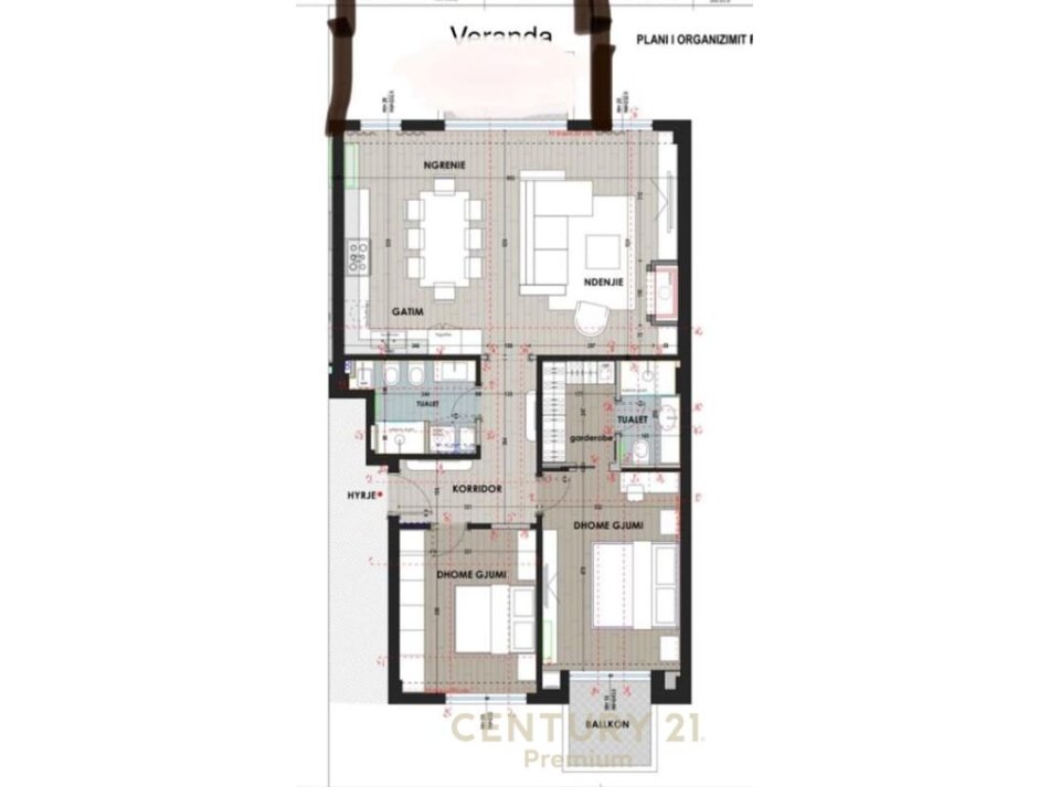 Tirane, shes apartament 2+1+2 , 117 m² 370.000 € (Secret Garden, Qendra Tregtare TEG)