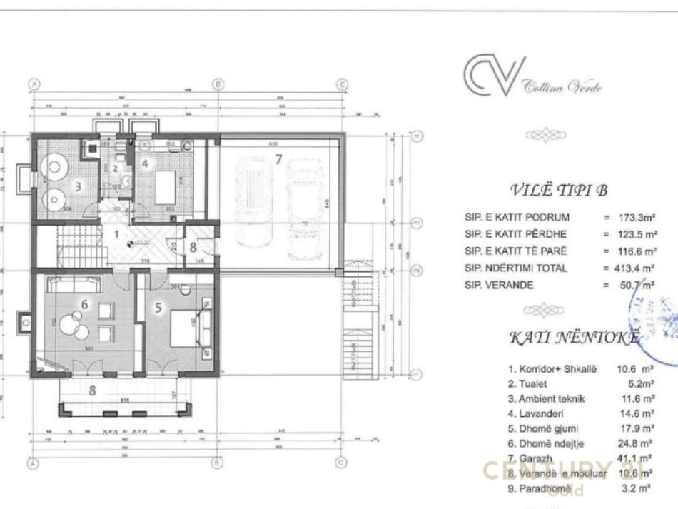 Tirane, shes Vile , 705 m² 1.500.000 € (Rezidenca "Colina Verde", Qendra Tregtare TEG)